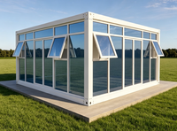 Cabine Modulaire à Rideaux en Verre, Façade en Verre Trempé en Kit pour Bureau, Salle d'Exposition, Café, Stand Commercial