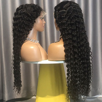 Wig 4x4 Closure Deep Curly, Dapat Di-perm dan Diwarnai, Multi-Panjang dengan Rambut Keriting Longgar