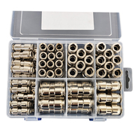 Raccord rapide pneumatique en métal, raccord droit pour tuyau d'air de 4 mm, 6 mm, 8 mm, 10 mm, 12 mm, connecteur d'outil pneumatique industriel