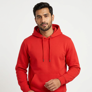 Sweat à capuche classique pour homme, couleur unie, avec cordon de serrage et poche kangourou, tendance hiver - Product Image 1