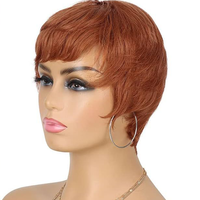 Perruque courte brésilienne en cheveux humains Remy avec dentelle transparente, nœuds décolorés, frontale 13x4, pour coupe bouclée, pour femmes noires