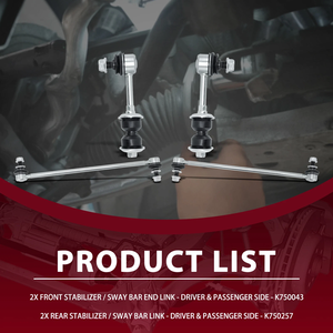 Barras Estabilizadoras Delanteras y Traseras Frenzybro para Toyota Rav4 2006-2018 y Lexus NX200T NX300 NX300H K750043 K750257 - Product Image 3