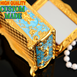 Scatola Portagioie Personalizzata in Lega di Zinco Elettroplaccata a Tema Religioso, Scatola per Caramelle, Vassoio per Datteri, Lusso Medio Oriente, Forniture per Ramadan ed Eid, Arabo - Product Image 4