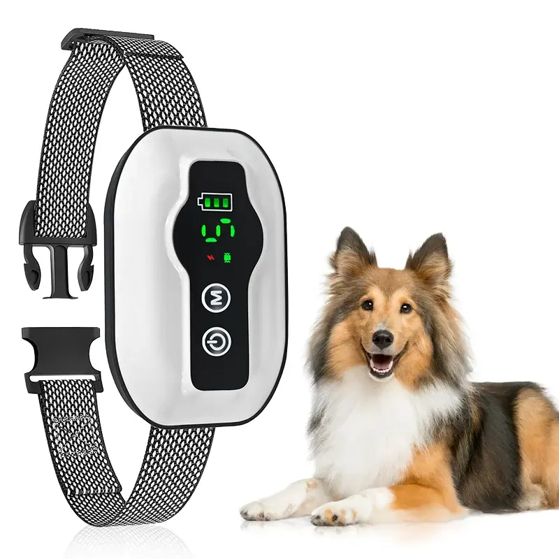 Pet Dog Anti Barking Device Small Intelligent Electric Ultrasonic Dog Training Collar Dog Stop Barking Vibration Beep Collar