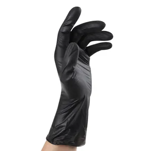 Черные нитриловые перчатки для татуировки водонепроницаемые и грязные нитриловые перчатки, подходящие для домашнего салона красоты