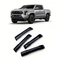 ApexRide ABS Noir 4 pièces Accessoires de voiture Extérieur Couvercle de poignée de porte latérale pour TOYOTA TACOMA 2024 Couvercle de poignée de porte