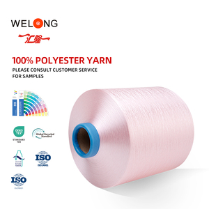 100% tái chế polyester sợi 150D dty <span class=keywords><strong>Filament</strong></span> sợi cho đan dệt thêu & phong cách tươi sáng - Product Image 1