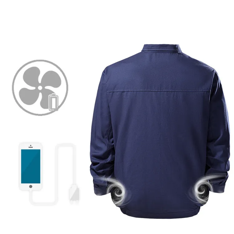 Nuova funzione OEM 5v usb power bank ricaricabile vento regolabile aria condizionata ventola giacca di raffreddamento del ghiaccio per abbigliamento da lavoro