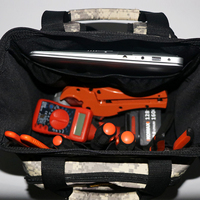Sac à dos étanche OEM pour outils, sangle réglable, dos rembourré, robuste, capacité de 100 lb, fermeture éclair supérieure, multi-compartiments