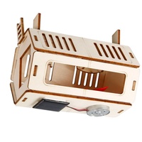 Kit STEM OKYN-Y2362 en bois à monter soi-même : Modèle de laboratoire martien à énergie solaire pour enfants, idéal pour projets scolaires et fêtes scientifiques