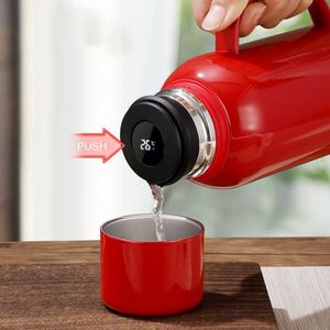 Custom Logo <b>Led</b> Temperature Display Travel Portable Temperature Lid Double Wall Vacuum Stainless Steel Water Bottle Flask - Product Image 2