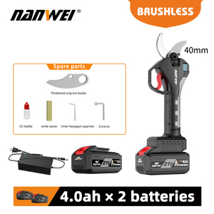NANWEI 40MM <span class=keywords><strong>Ciseaux</strong></span> électriques portables avec verrouillage <span class=keywords><strong>de</strong></span> sécurité Lames durables Sécateur électrique sans fil avec affichage <span class=keywords><strong>de</strong></span> puissance - Product Image 2