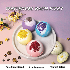 Bombas de Baño Efervescentes Blanqueadoras con Aroma a Rosas de Marca Blanca con Ingredientes 100% Naturales - Product Image 2