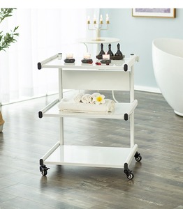 Carrinho de Salão de Beleza Estilo Europeu com Estrutura Metálica de 3 Camadas, Organizador de Armazenamento para SPA - Product Image 4