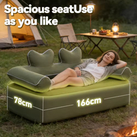 Sofá Autoinflable para Exteriores Da Niu, Cama Doble Plegable, Sofá Perezoso Portátil con Funda de Tela Extraíble