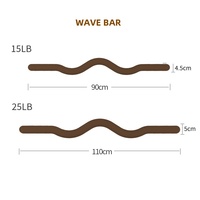 Barres ondulées en silicone 15lb 25lb pour entraînement de résistance en salle de sport, entraînement du corps entier, unisexe, matériau écologique