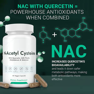 OEM N-acetyl-L-cysteine Ethyl Ester (<span class=keywords><strong>NAC</strong></span>) 600มก. <span class=keywords><strong>250</strong></span>ตับสนับสนุนผลิตภัณฑ์เสริมอาหาร <span class=keywords><strong>NAC</strong></span> N-acetyl cysteine แบบแคปซูล - Product Image 3