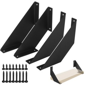 Allemagne Angle Bracket 4er set 15cm Regalhalterung Schwarz Regaltrager Stutzen Eisen Regalwinkel fourrure Winkel Regal - Product Image 1