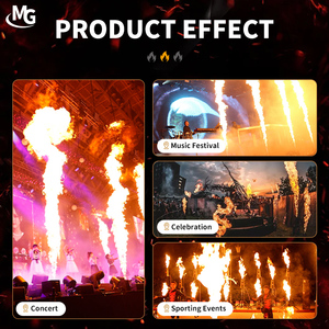 Ngoài Trời hình lục giác lửa máy 200W ngọn lửa thrower DJ ban nhạc sân khấu hiển thị hiệu ứng DMX512 đầy màu sắc phun lửa máy - Product Image 2