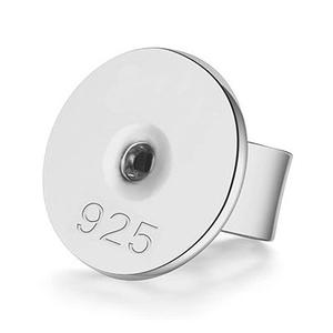 Accesorios para los oídos textura anticaída circular 925 en forma de cobre chapado en oro genuino tapones para los oídos Venta caliente pendientes hebilla - Product Image 6