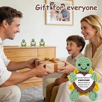 Cadeaux Tortue Positive Tournesol pour Femmes et Adolescentes - Articles pour Paniers d'Anniversaire et de Pâques - Tortue au Crochet - Soutien Émotionnel - Inspirant