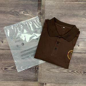 Jersey de algodón de Color sólido para hombre de alta calidad bordado de marca personalizada ropa de negocios Formal suave transpirable para camisetas de cuello - Product Image 6