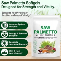 Complément alimentaire à l'extrait de palmier nain 4000 mg, marque privée, capsules de palmier nain naturel pour hommes, soutien à la santé de la prostate