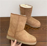 Botas de Nieve para Mujer UGGS de Piel de Oveja de Alta Calidad, Elegantes, Clásicas, Térmicas, Transpirables, Antideslizantes, Cálidas para Otoño e Invierno