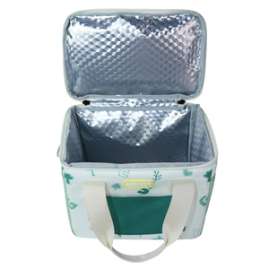 Senda Insulated Cooler Bag With Tree Pattern Double Handle Zipper Closure For Picnic Food Storage - Product Image 4