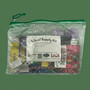 Ultimate School Supply Kit-6 #2 Pencils 12 Colored Pencils 8 Crayons Ruler 2 <b>Sharpeners</b> 1 Eraser 1 <b>Scissors</b> 1 Zipper Bag In USA - Product Image 5
