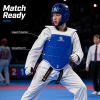Protection de Poitrine de Taekwondo Personnalisée pour Enfants et Adultes – Rouge et Bleu – Entraînement – Offre Spéciale
