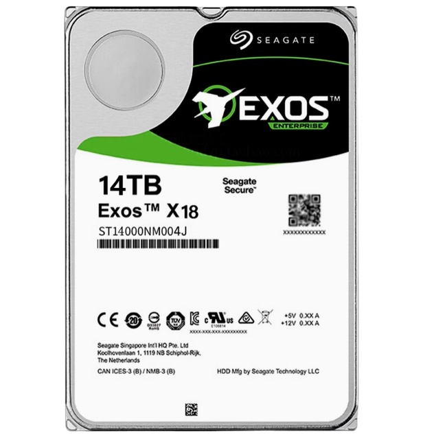 ST14000NM004J ST14000NM001G Exos X18 14TB 7200 RPM 256MB Cache SAS 12Gb/s 3.5" Internal Hard Drive