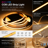 Tira de Luz LED COB de Alta Calidad con Certificación UL, Garantía de 3 Años, 480 LED, 24V, 10W, 3000K, Flexible