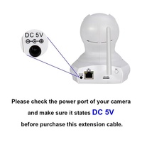 Cable de extensión de alimentación CC 3,5mm X 1,35mm macho a hembra Jack DC Cable adaptador de corriente para cámaras Cámara IP inalámbrica 3m blanco