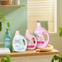 Détergent à lessive ménager OEM en bouteilles jetables écologiques, parfum floral, nettoyage en profondeur