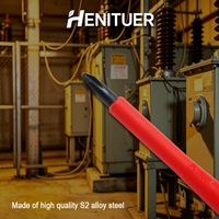 Tournevis cruciforme isolé HENITUER H633, tournevis Phillips, PH0/PH1/PH2/PH3 VDE 1000V, pour l'entretien électrique