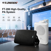 Altavoz PA de Pared FT-206 con Sonido Nítido y Duradero, Sistema de Audio para Instalación en Aulas, Salas de Conferencias y Escuelas