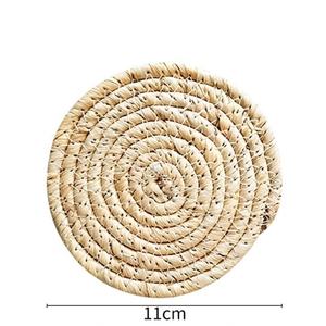 Napperons ronds tissés en <span class=keywords><strong>paille</strong></span> naturelle, tapis de Table en <span class=keywords><strong>paille</strong></span> écologique pour Table à manger - Product Image 4