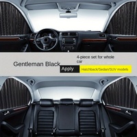 Rideau magnétique de luxe pour intérieur d'automobile Pare-soleil pliable pour fenêtre latérale rétractable automatique privée