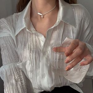 S925 Sterling <b>Silver</b> Freshwater Pearl Necklace For Women Letter Design Everyday Wear <b>Choker</b> Style 385cm Chain Length - Product Image 2