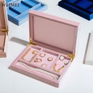 Caja de joyería de terciopelo WEIMEI logotipo personalizable Almacenamiento de joyería de alta calidad - Product Image 4