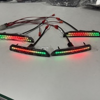 Misun 12V IP65 Adressable LED Moto & Voiture Marqueurs Latéraux RGB Lumière Stroboscopique avec Coque Noire Montage Universel
