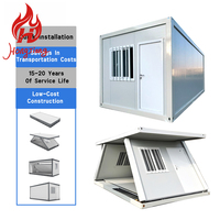 Maisons modulaires préfabriquées pliables de 20 pieds et 40 pieds, maisons mobiles à 2-3 chambres, maison pliable portable pour villa ou hôtel