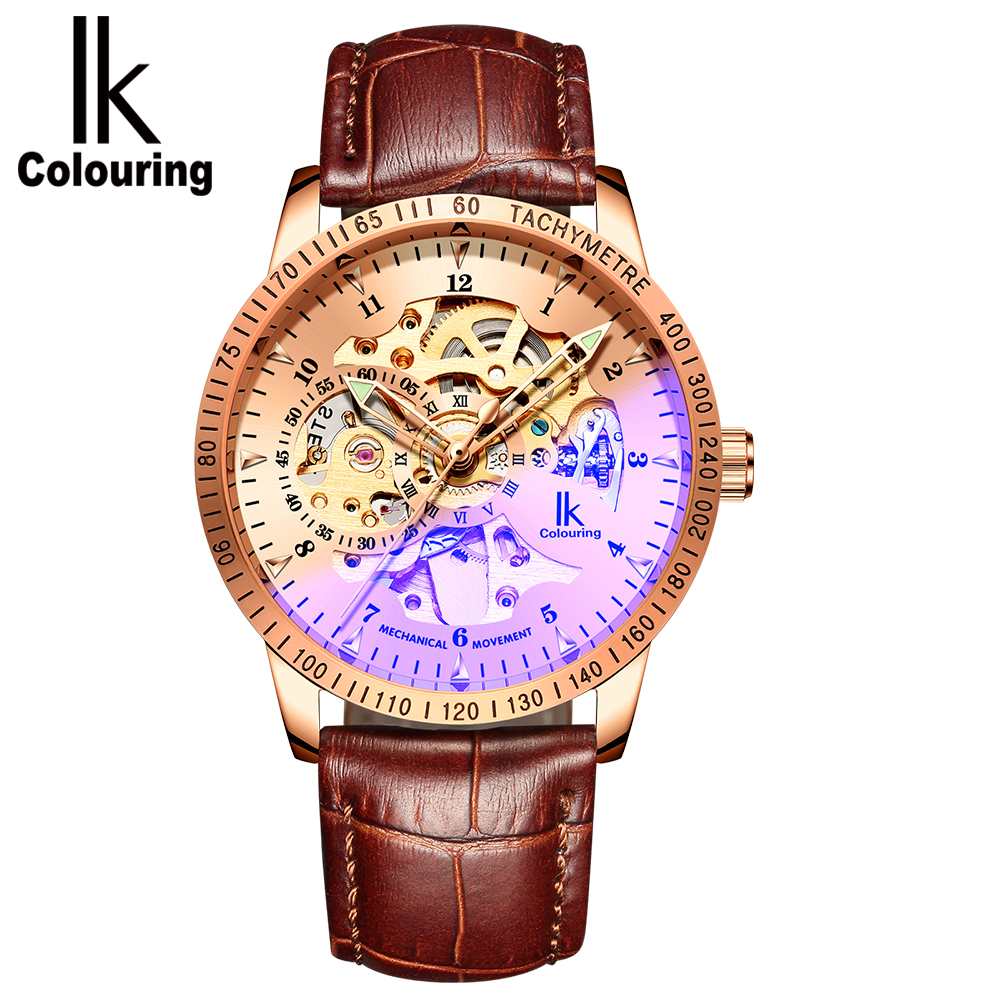6 custodie in oro rosa con specchio colorato - cintura in pelle