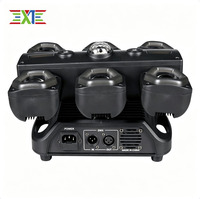 Projecteur laser LED mobile 120W RGBW 4-en-1 nouvelle génération à 6 têtes, refroidissement par ventilateur DMX512, gradation 0-100%, éclairage de scène pour clubs