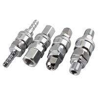 Raccord pneumatique rapide ZCKM de type C en acier inoxydable 304, raccord de tuyau d'air NPT 1/4'', accouplement rapide robuste pour l'alimentation