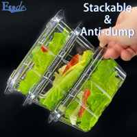 Boîte d'emballage de fruits de qualité alimentaire, récipient transparent pour aliments, présentoir rectangulaire pour salade, collation, plateau à Dessert, boîte à gâteaux de lune en plastique pour animaux de compagnie