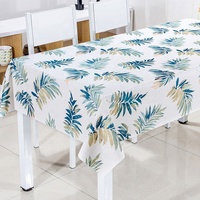 Nappe de table en PVC de luxe RNPT, résistante à l'huile, imperméable, anti-taches, avec motif floral imprimé, pour la maison, les fêtes, les occasions spéciales, style aquarelle