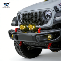 Vente directe usine : Ensemble de pare-chocs avant 4x4 style 10ème génération en aluminium noir avec barre de protection en U pour Wrangler JL, accessoire de kit carrosserie