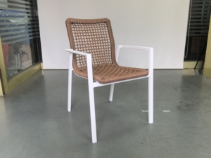 Chaises en rotin moderne, ensemble de table et de chaises de cour nordique, hêtre, parc, jardin, aluminium, imperméable, <span class=keywords><strong>fauteuil</strong></span> de loisirs - Product Image 2